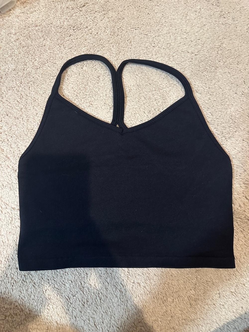 Black V-Neck Cropped Tank